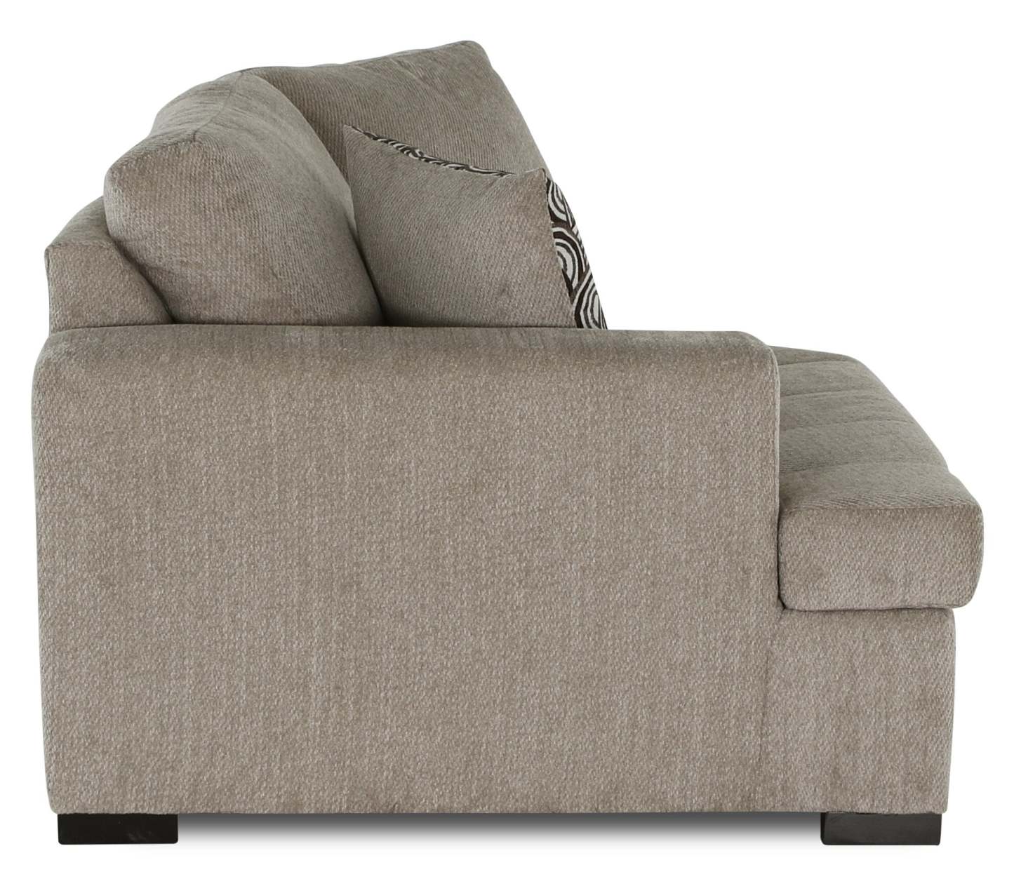 Made in Canada Legend 2-Piece Left-Facing Chenille Fabric Cuddler Sectional - Platinum Beige | Canapé sectionnel gauche Legend 2 pièces fabriqué au Canada en tissu de chenille avec fauteuil enveloppant - beige platine
