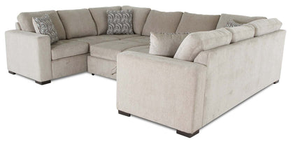 Fabriqué au Canada Canapé-lit sectionnel Legend 3 pièces en tissu chenille - Beige platine | Canapé-lit sectionnel Legend 3 pièces fabriqué au Canada en tissu de chenille - beige platine