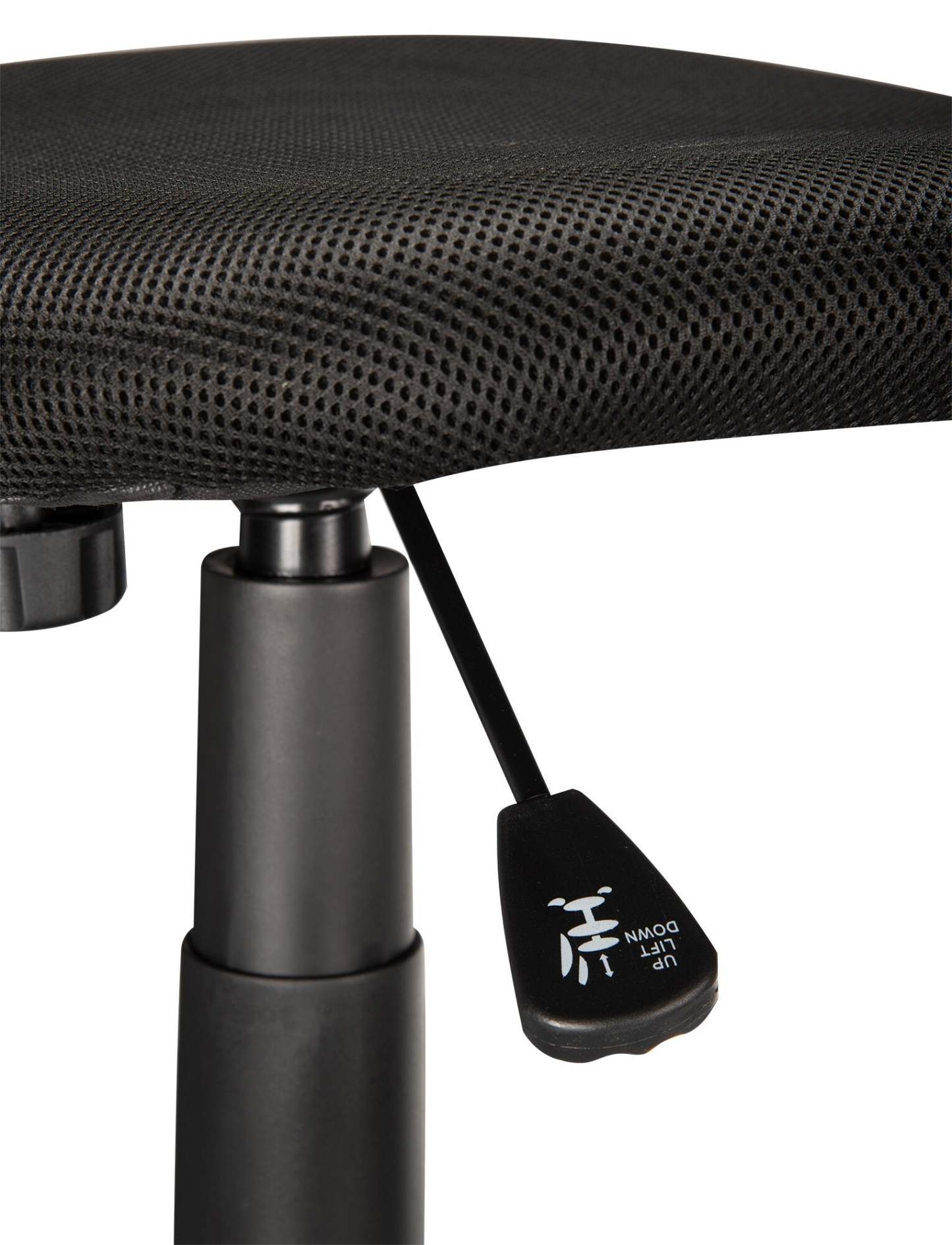 Leigh 16 Office Chair - Black with Mesh Back|Chaise de bureau Leigh de 16 po - noire avec dossier à mailles