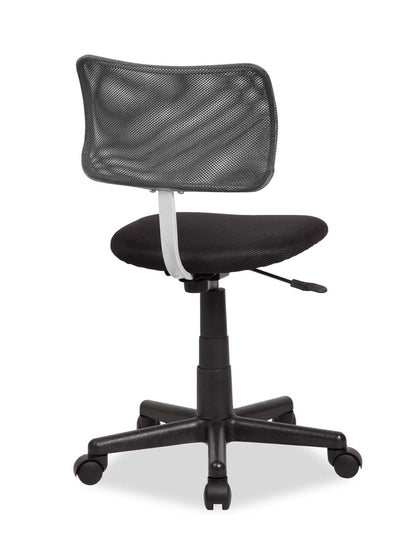 Leigh 16 Office Chair - Black with Mesh Back|Chaise de bureau Leigh de 16 po - noire avec dossier à mailles