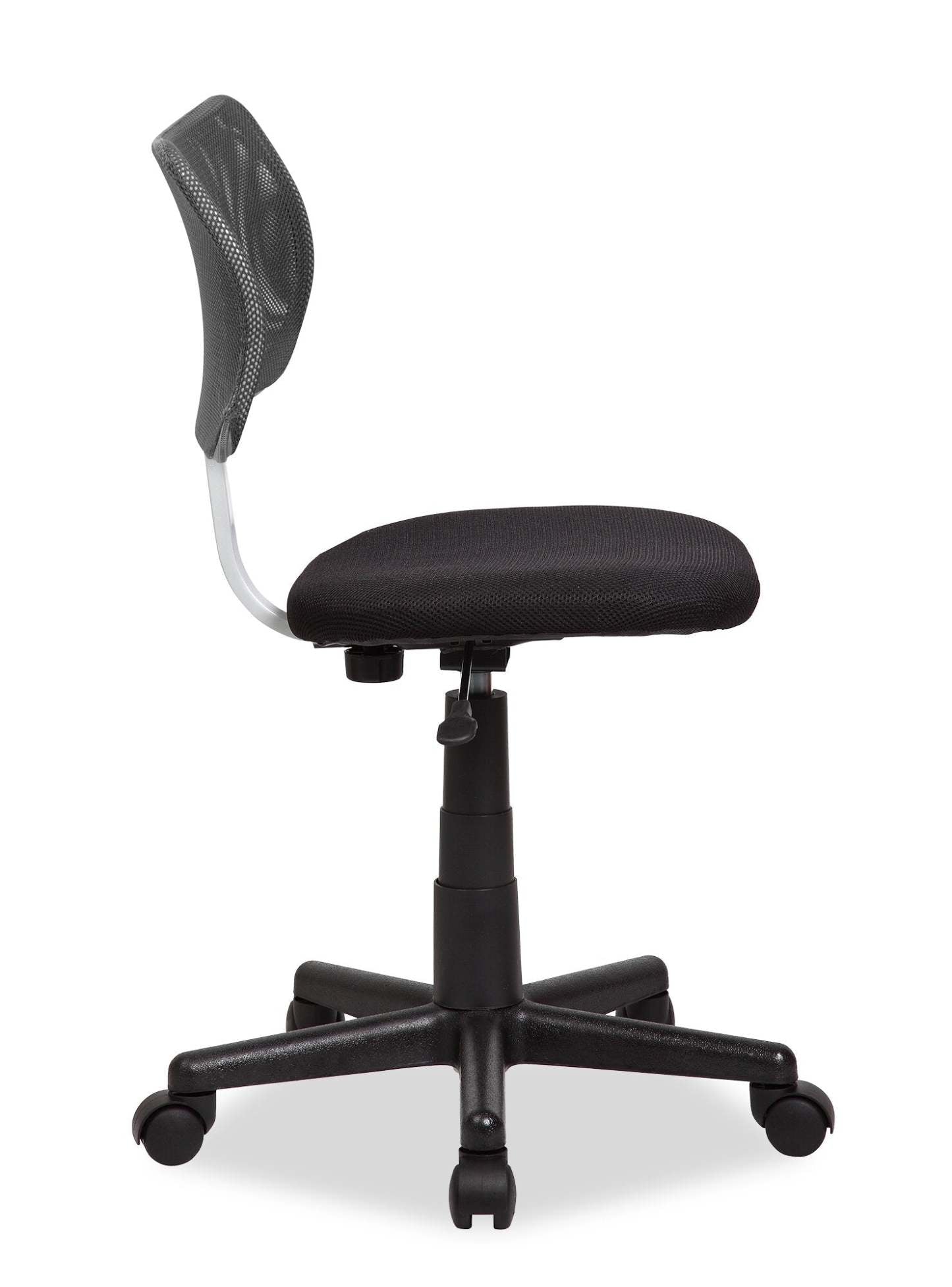 Leigh 16 Office Chair - Black with Mesh Back|Chaise de bureau Leigh de 16 po - noire avec dossier à mailles