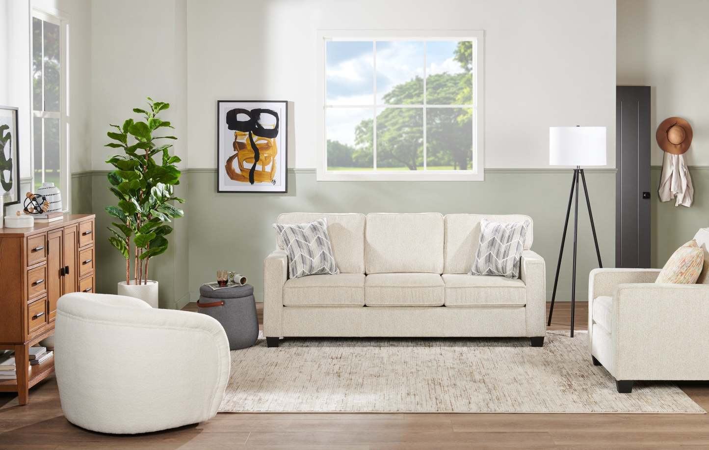 Canapé Lennox de 83 po fabriqué au Canada en tissu de chenille avec coussins réversibles et coussins décoratifs - taupe | Fabriqué au Canada Canapé Lennox 83 en tissu chenille avec coussins réversibles et oreillers décoratifs - Taupe