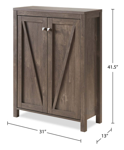 Levi 31 Shoe Storage Cabinet - Noisette|Armoire de rangement pour chaussures Levi de 31 po - noisette