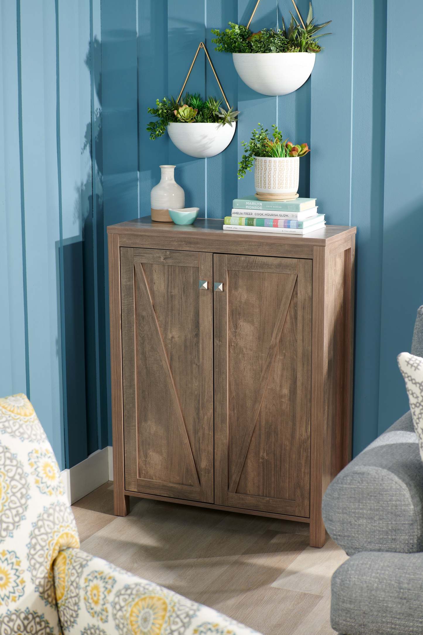 Levi 31 Shoe Storage Cabinet - Noisette|Armoire de rangement pour chaussures Levi de 31 po - noisette