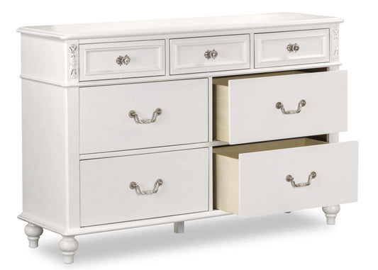 Commode Livy à 7 tiroirs pour enfants, 56 W - Blanc | Commode Livy de 56 po (L) à 7 tiroirs pour enfant - blanche