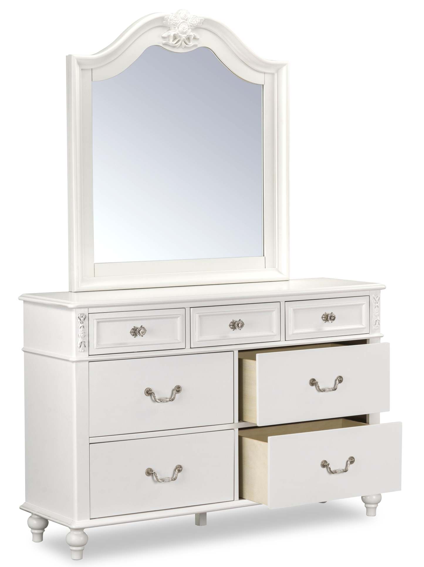 Commode Livy à 7 tiroirs pour enfants, 56 W - Blanc | Commode Livy de 56 po (L) à 7 tiroirs pour enfant - blanche