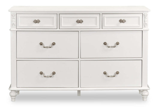 Commode Livy à 7 tiroirs pour enfants, 56 W - Blanc | Commode Livy de 56 po (L) à 7 tiroirs pour enfant - blanche