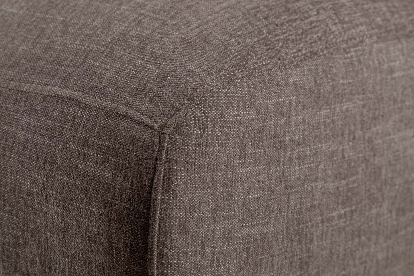 Fauteuil modulaire de gauche Lotus de Kort & Co. de 42,5 po en tissu de chenille avec coussins en duvet et plumes - brun café