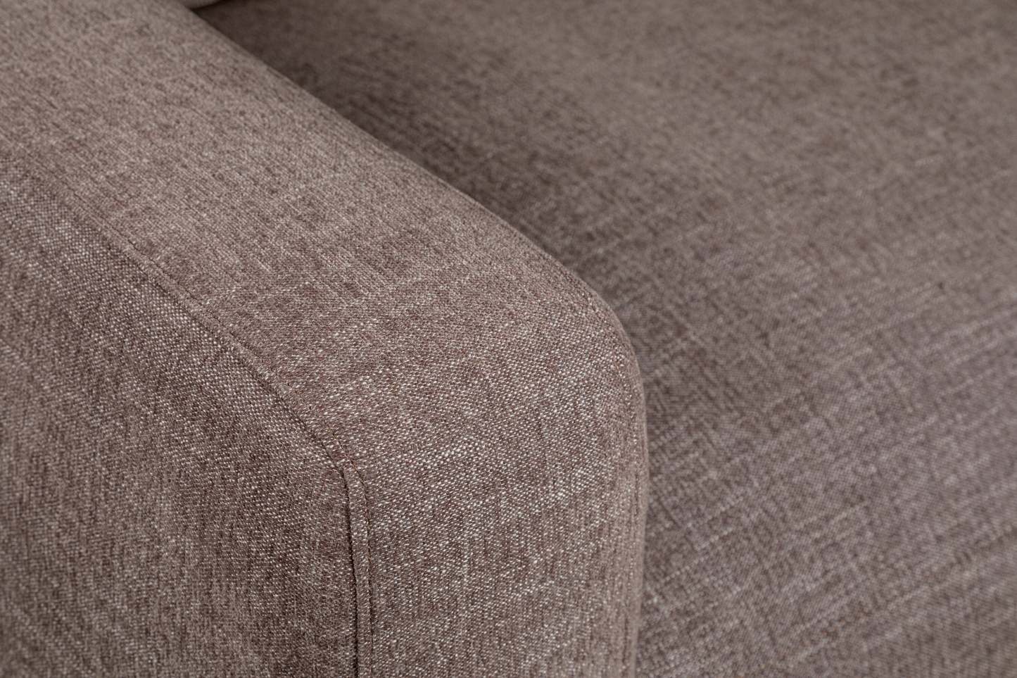 Fauteuil modulaire de gauche Lotus de Kort & Co. de 42,5 po en tissu de chenille avec coussins en duvet et plumes - brun café