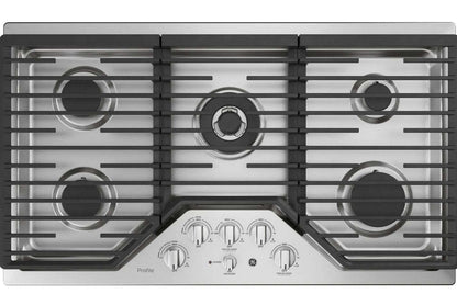 Profile 36 5-Element Gas Cooktop - Stainless - PGP9036SLSS | Surface de cuisson à gaz Profile de 36 po à 5 éléments - acier inoxydable - PGP9036SLSS