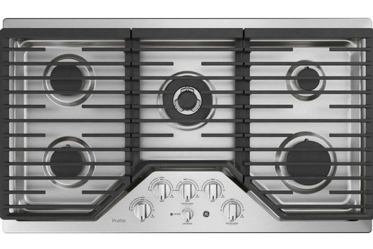 Profile 36 5-Element Gas Cooktop - Stainless - PGP9036SLSS | Surface de cuisson à gaz Profile de 36 po à 5 éléments - acier inoxydable - PGP9036SLSS