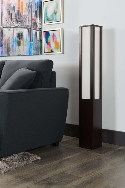 Luminary 47.48 Coffee Bean with White Vellum Paper Floor Lamp|Lampe à pied d’ambiance 47,48 po couleur grain de café avec papier vélin blanc