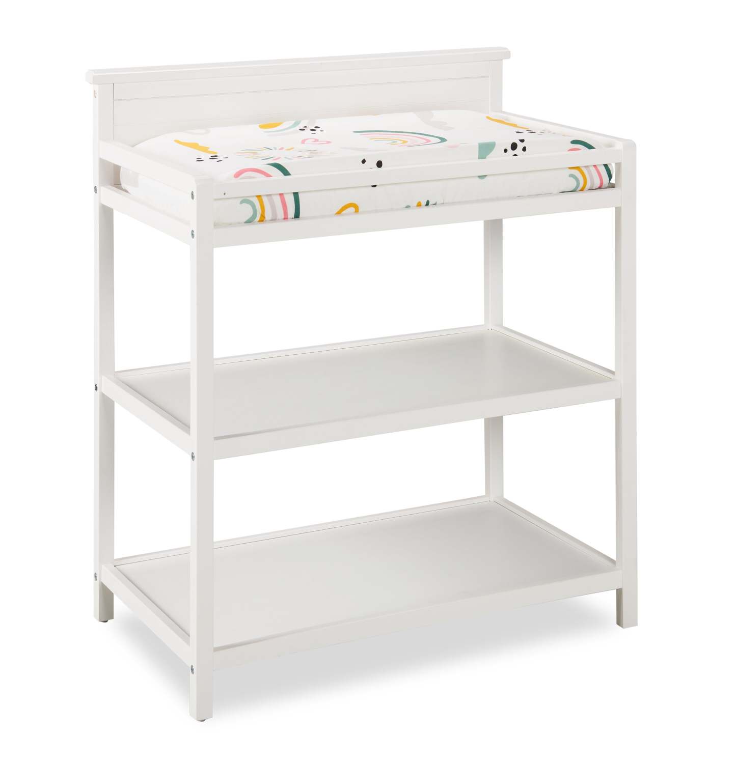 Luna 3-Piece Crib Bedding Set - White and Pink| Literie Luna 3 pièces pour lit de bébé - blanc et rose