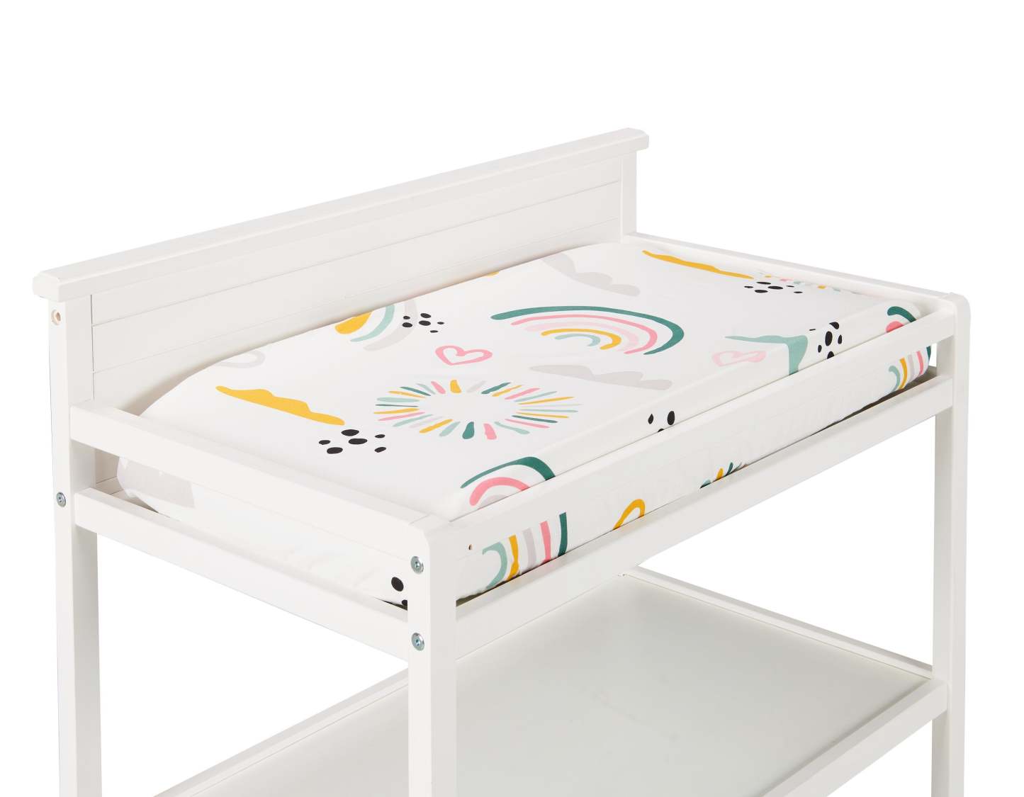 Luna 3-Piece Crib Bedding Set - White and Pink| Literie Luna 3 pièces pour lit de bébé - blanc et rose