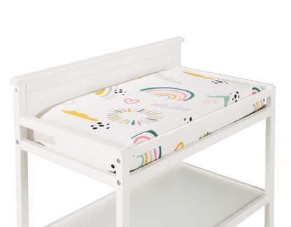 Luna 3-Piece Crib Bedding Set - White and Pink| Literie Luna 3 pièces pour lit de bébé - blanc et rose