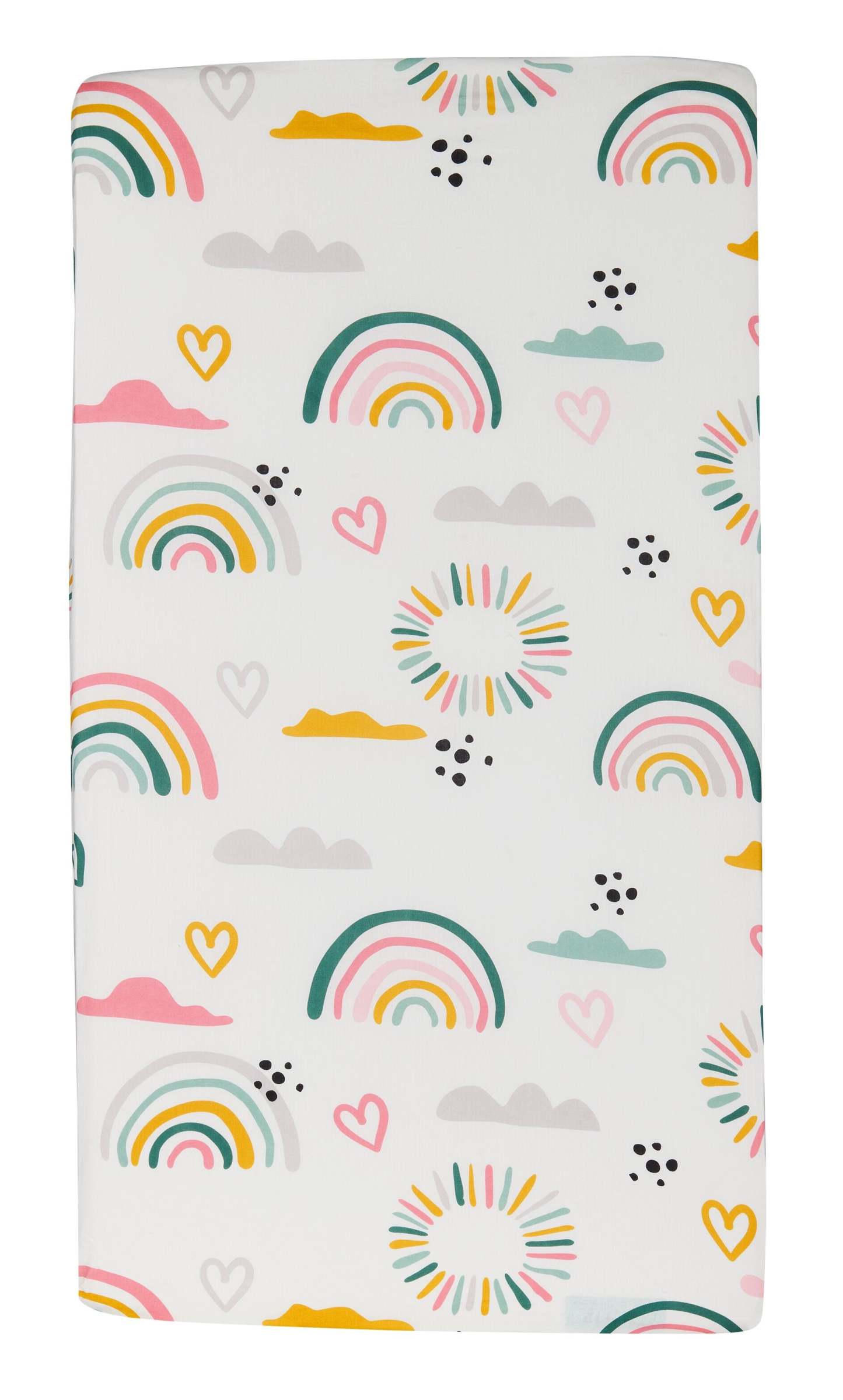 Luna 3-Piece Crib Bedding Set - White and Pink| Literie Luna 3 pièces pour lit de bébé - blanc et rose