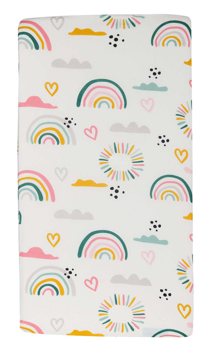 Luna 3-Piece Crib Bedding Set - White and Pink| Literie Luna 3 pièces pour lit de bébé - blanc et rose