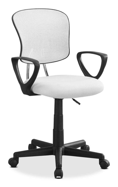 Mika 21 Office Chair – Blanc &amp; Noir|Chaise de bureau Mika de 21 po - blanche et noire