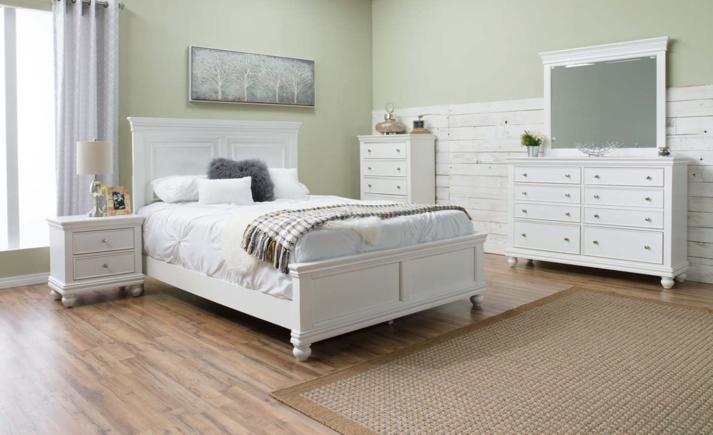 23.5 Modern Mercury Glass with Brushed Nickel Table Lamp|Lampe de table moderne de 23,5 po nickel brossé et verre de mercure