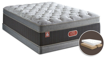 Beautyrest® Hotel Diamond 6 Plush Ultra Euro-Top Split Queen Mattress Set|Ensemble moelleux à Euro-plateau épais divisé Hotel Diamond 6 de Beautyrest pour grand lit