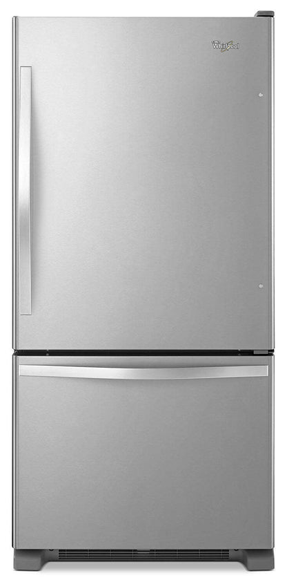 Réfrigérateur Whirlpool de 30 po et de 18,7 pi³ à congélateur inférieur - acier inoxydable monochromatique - WRB329RFBM | Réfrigérateur Whirlpool de 18,7 pi³ et de 30 po à congélateur inférieur - acier inoxydable monochrom…