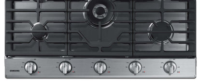 Surface de cuisson à gaz Samsung de 36 po avec brûleur double – NA36K6550TS