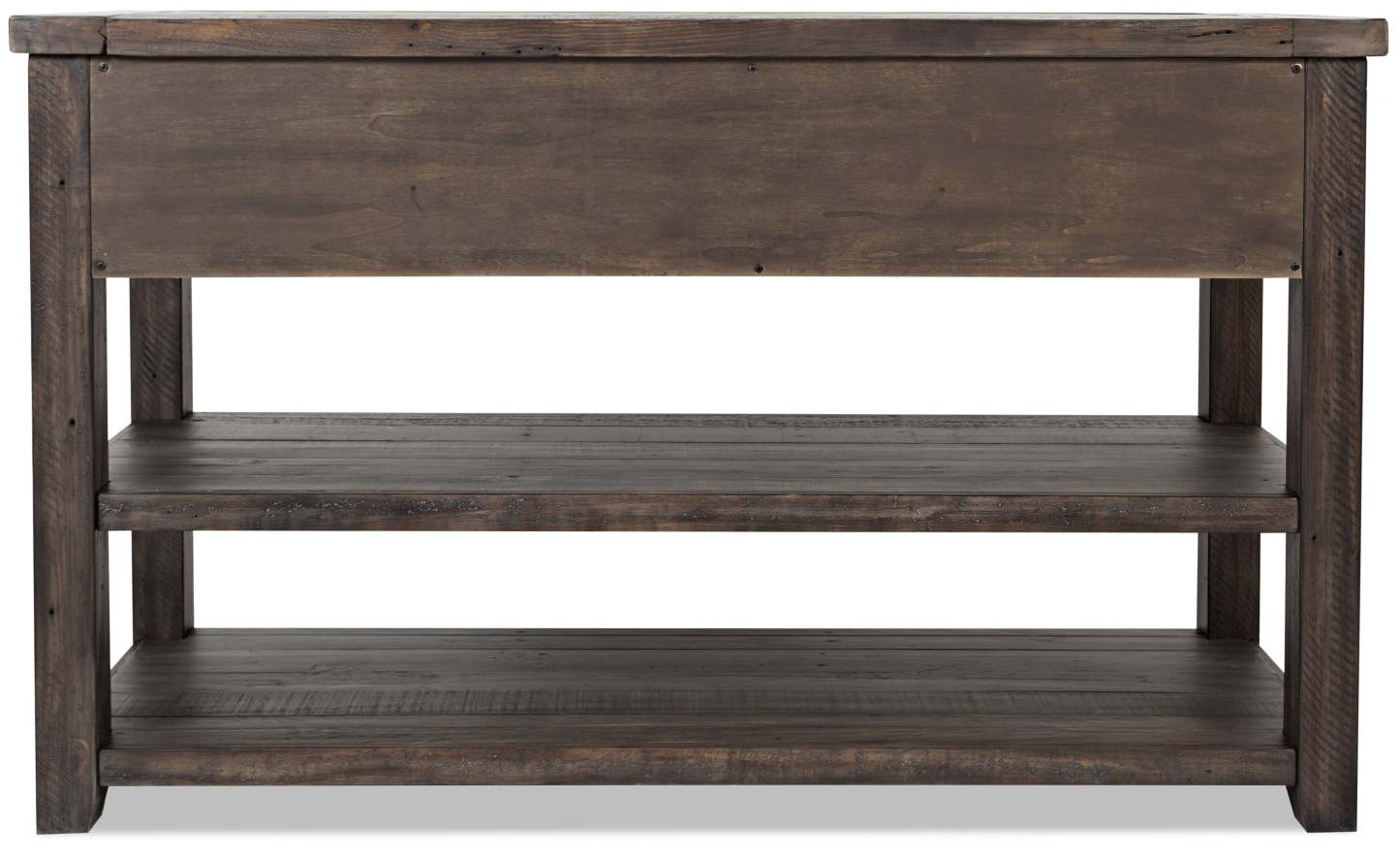 Madison 50 Rustic Sofa Table with Storage and Shelf - Grey Brown Wood|Table de salon rustique Madison de 50 po avec rangement et tablette - bois gris-brun