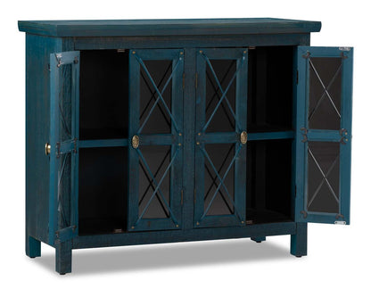 Makati 38 Accent Cabinet - Bleu|Armoire décorative Makati de 38 po - bleue