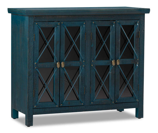 Makati 38 Accent Cabinet - Bleu|Armoire décorative Makati de 38 po - bleue