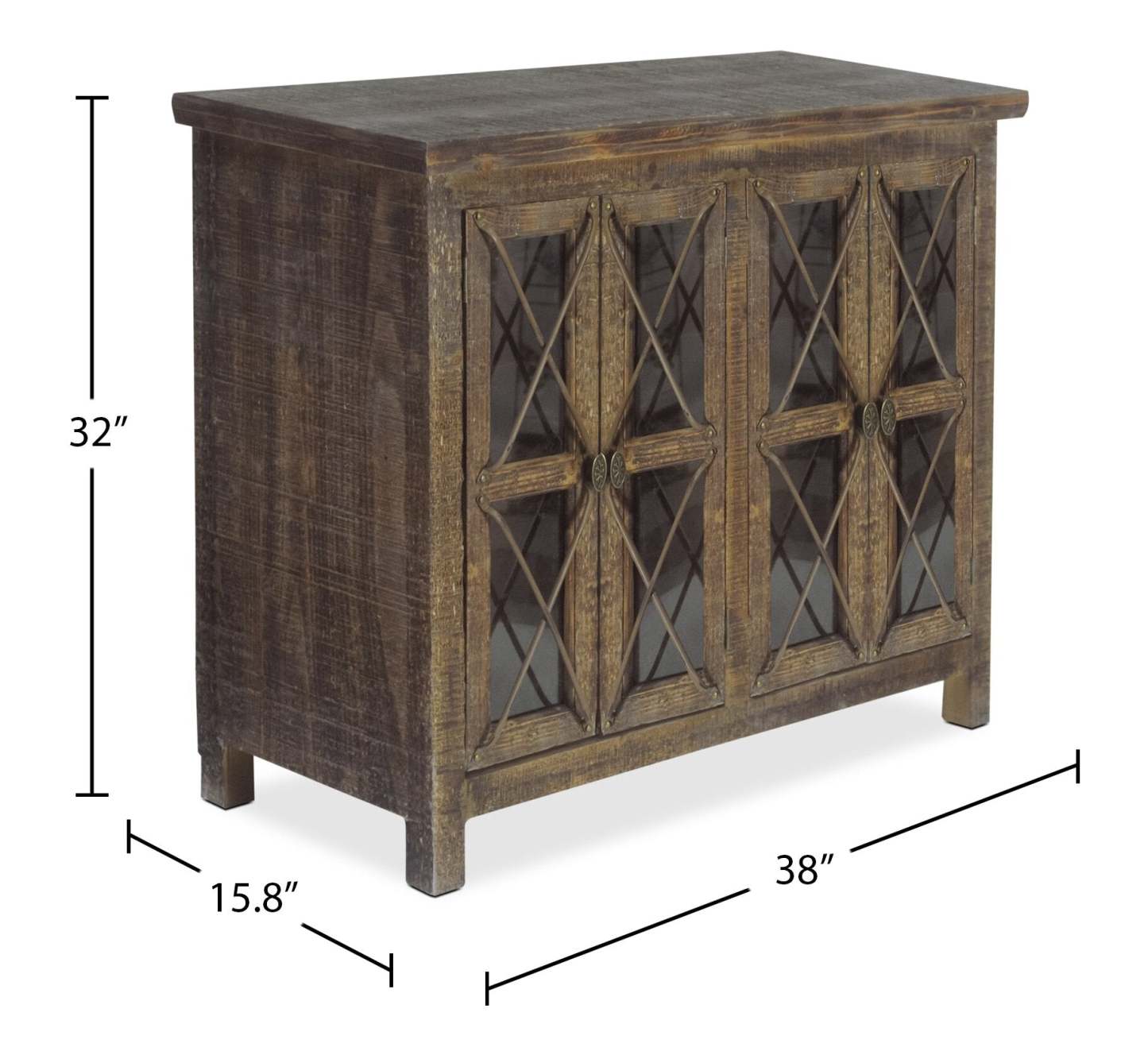 Makati 38 Accent Cabinet - Marron|Armoire décorative Makati de 38 po - brune