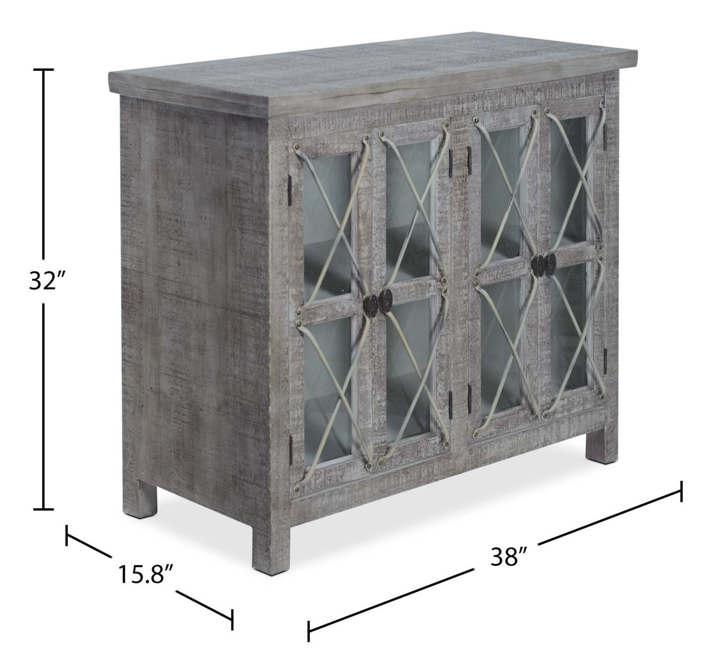 Makati 38 Accent Cabinet - Crème|Armoire décorative Makati de 38 po - crème