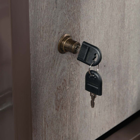 Bibliothèque Manhattan Gate de 16,54 po de qualité commerciale - chêne mystique