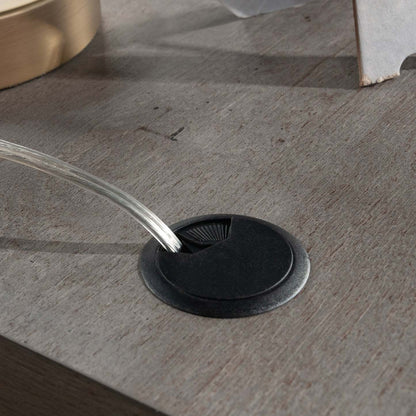 Bureau en forme de L Manhattan Gate de 65,98 po de qualité commerciale à 2 tiroirs - chêne mystique