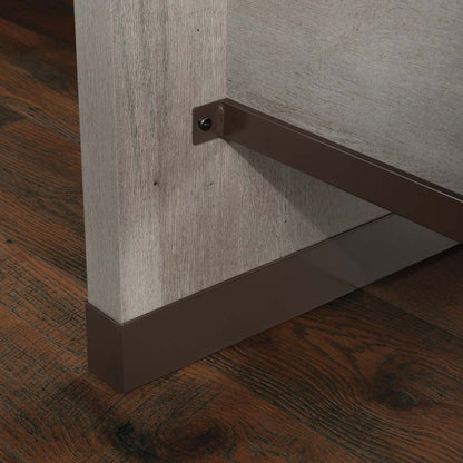 Bureau en forme de L Manhattan Gate de 65,98 po de qualité commerciale à 2 tiroirs - chêne mystique