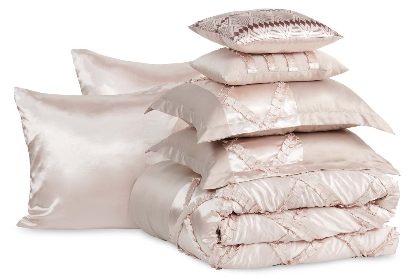 Margot 7-Piece Queen Comforter Set - Mocha| Ensemble d'édredon Margot 7 pièces pour grand lit - moka | MARGO7QU