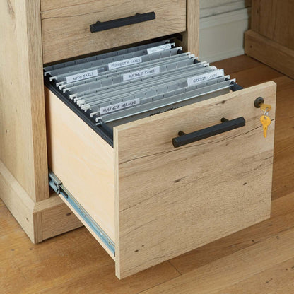 Mason Peak 59.06 Bureau de style bahut de qualité commerciale à 6 tiroirs - chêne clair