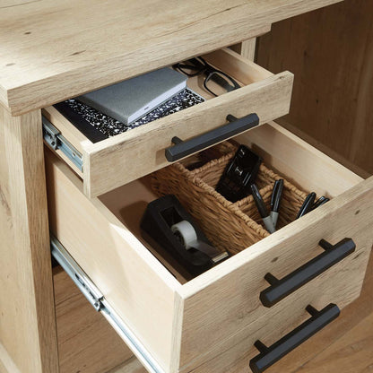 Mason Peak 59.06 Bureau de style bahut de qualité commerciale à 6 tiroirs - chêne clair