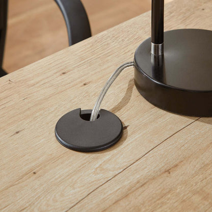 Bureau Mason Peak de qualité commerciale à 2 tiroirs avec armoire - chêne clair