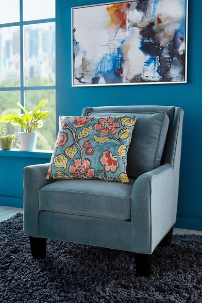 Fauteuil d'appoint club Sofa Lab personnalisable de 29 po en tissu de velours avec pattes en bois - bleu mer | Fabriqué au Canada Sofa Lab Fauteuil d'appoint personnalisable Club 29 en tissu velours avec pieds en bois - Bleu mer | CLUB3288