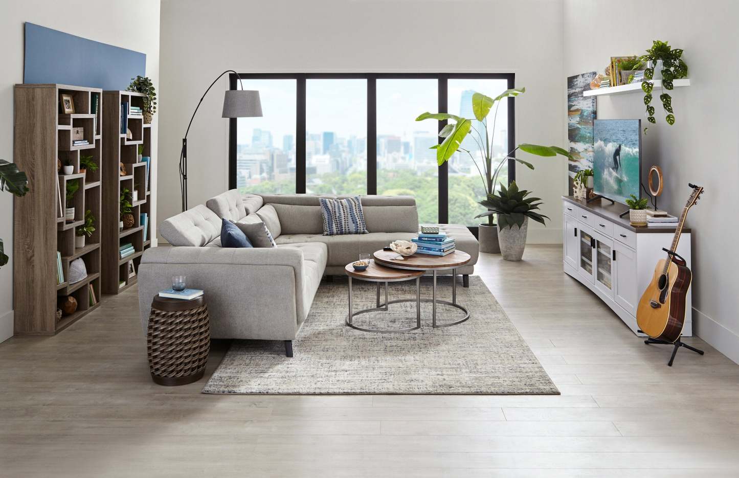 Bibliothèque ouverte Florence 32 - Gris|Bibliothèque ouverte Florence de 32 po - grise