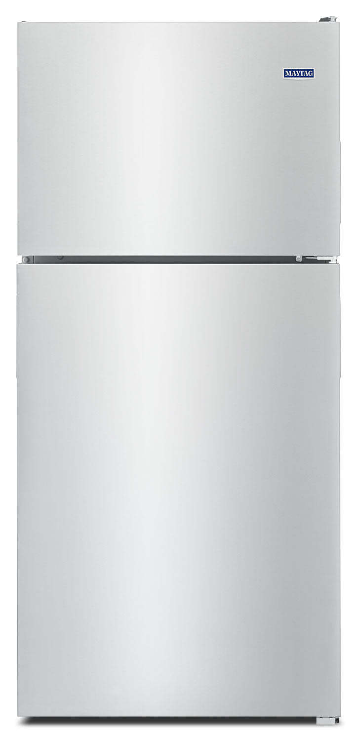 Réfrigérateur Maytag de 30 po et 18 pi³ à congélateur supérieur - acier inoxydable résistant aux empreintes digitales - MRT118FFFZ | Maytag 30 18 Cu. Ft. Top-Mount Refrigerator - Fingerprint Resistant Stainless Steel - MRT118FFFZ