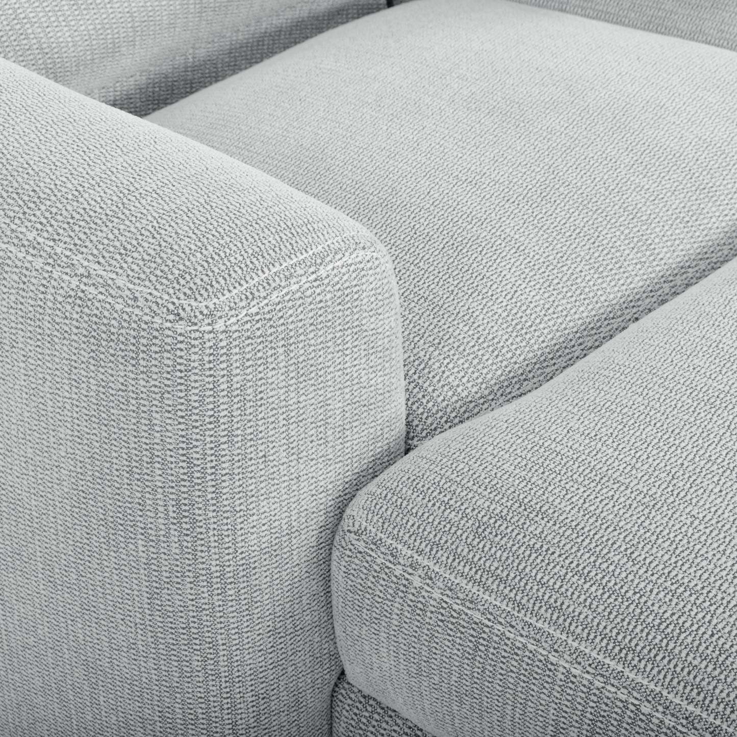 Sofa sectionnel de gauche à inclinaison électrique Meadow 2 pièces en tissu de chenille avec fauteuil long de rangement - gris rivière