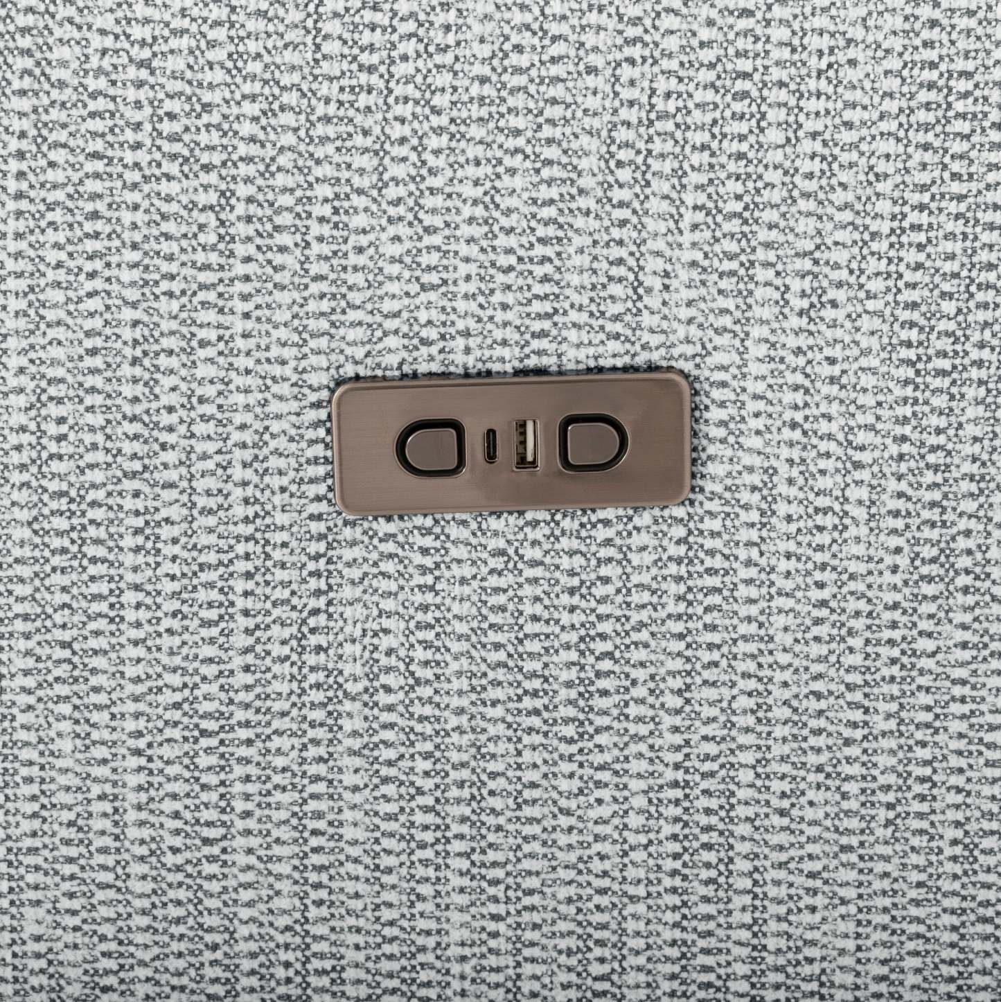 Sofa sectionnel de gauche à inclinaison électrique Meadow 2 pièces en tissu de chenille avec fauteuil long de rangement - gris rivière