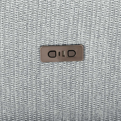 Sofa sectionnel de gauche à inclinaison électrique Meadow 2 pièces en tissu de chenille avec fauteuil long de rangement - gris rivière