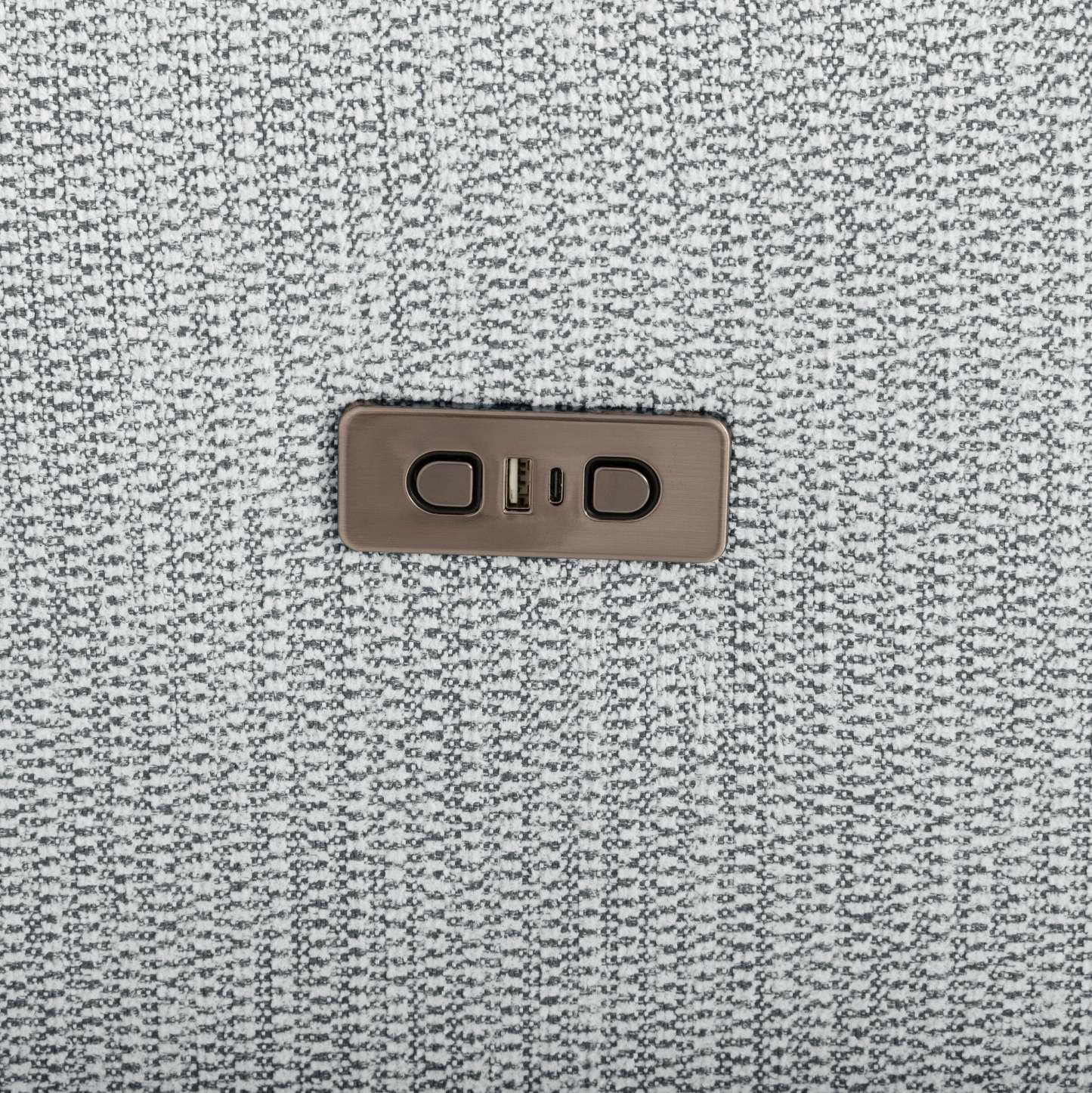 Sofa sectionnel de droite à inclinaison électrique Meadow 2 pièces en tissu de chenille avec fauteuil long de rangement - gris rivière