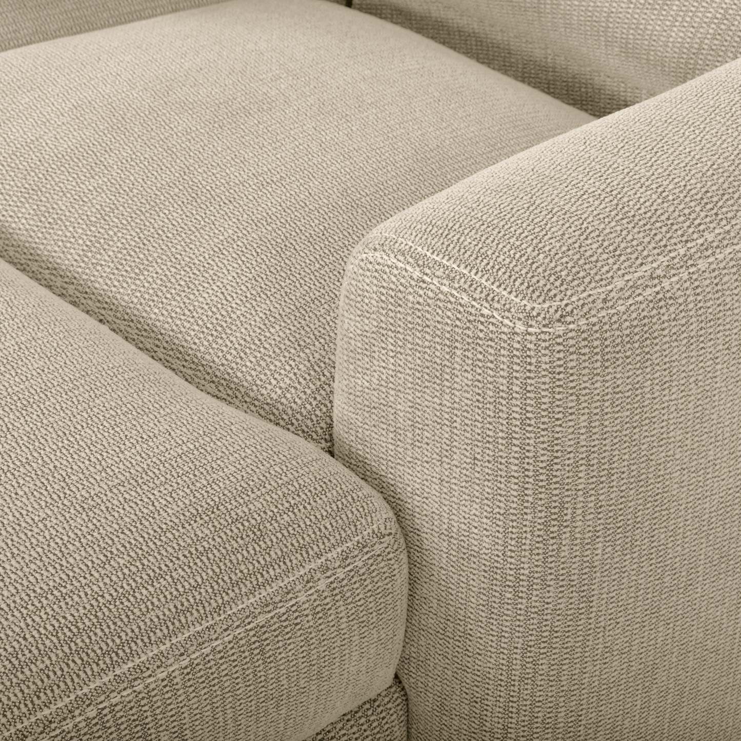 Sofa sectionnel de droite à inclinaison électrique Meadow 2 pièces en tissu de chenille avec fauteuil long de rangement - taupe