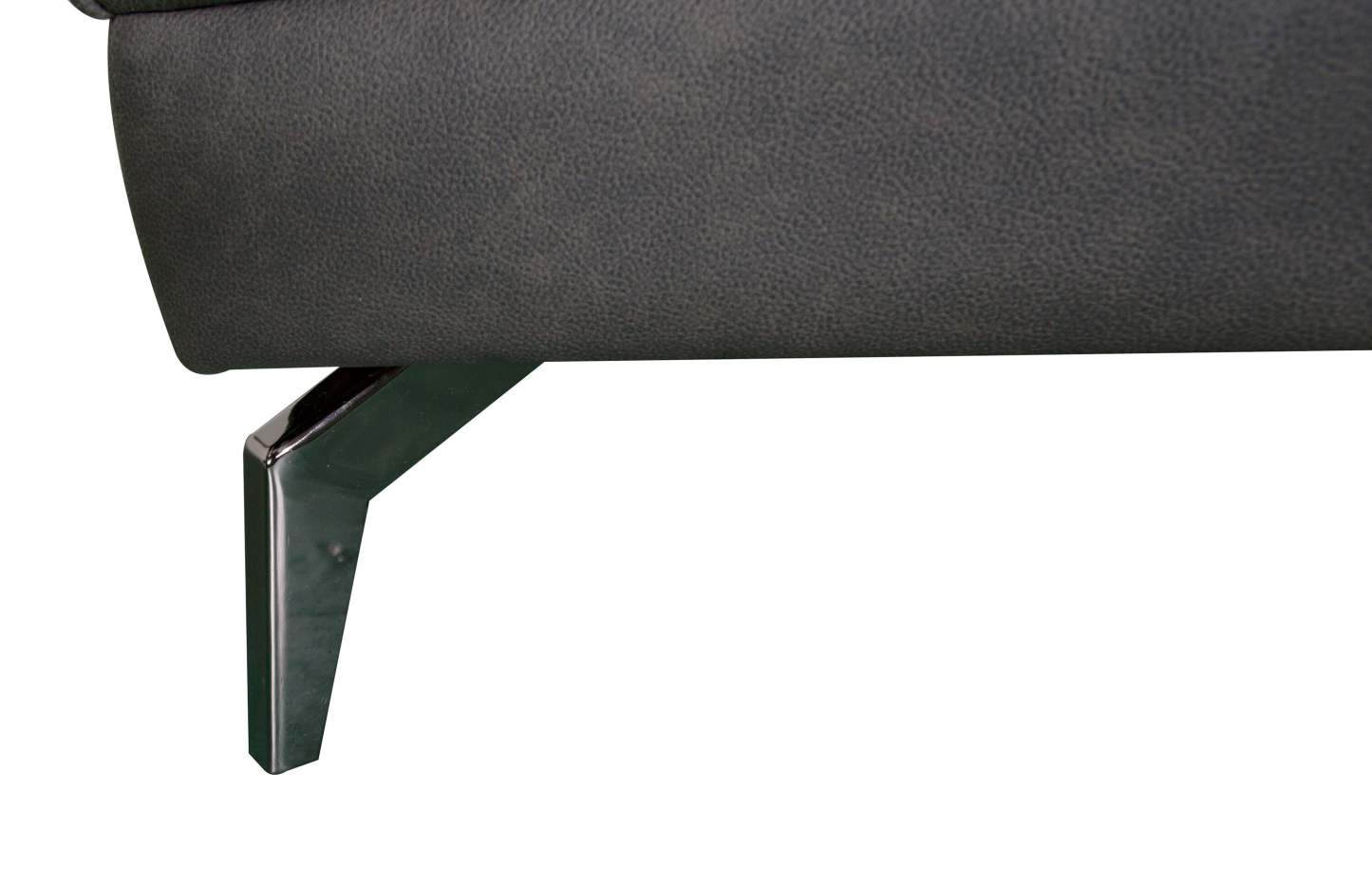 Melrose 84,5 po en cuir de qualité supérieure avec pattes en métal - véritable gris | Canapé Melrose 84,5 Top-Grain en cuir avec pattes en métal - véritable gris