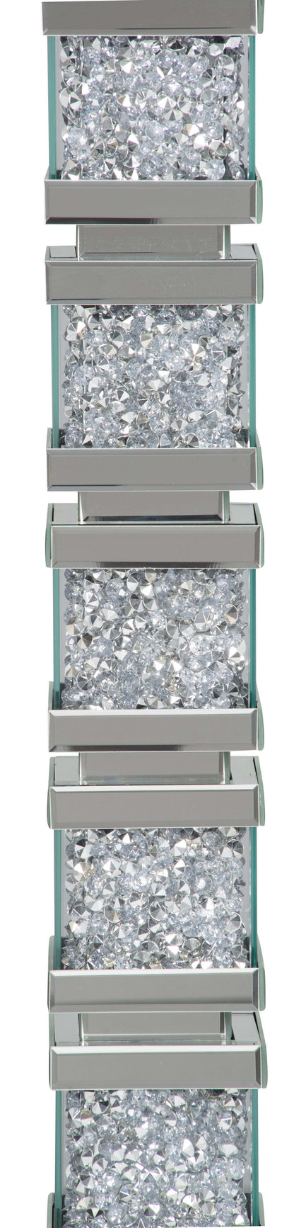 Memphis 54.3 Glam Lampadaire avec verre, miroir et cristaux acryliques|Lampe à pied somptueuse Memphis de 54,3 po avec verre, miroir et cristaux en acrylique