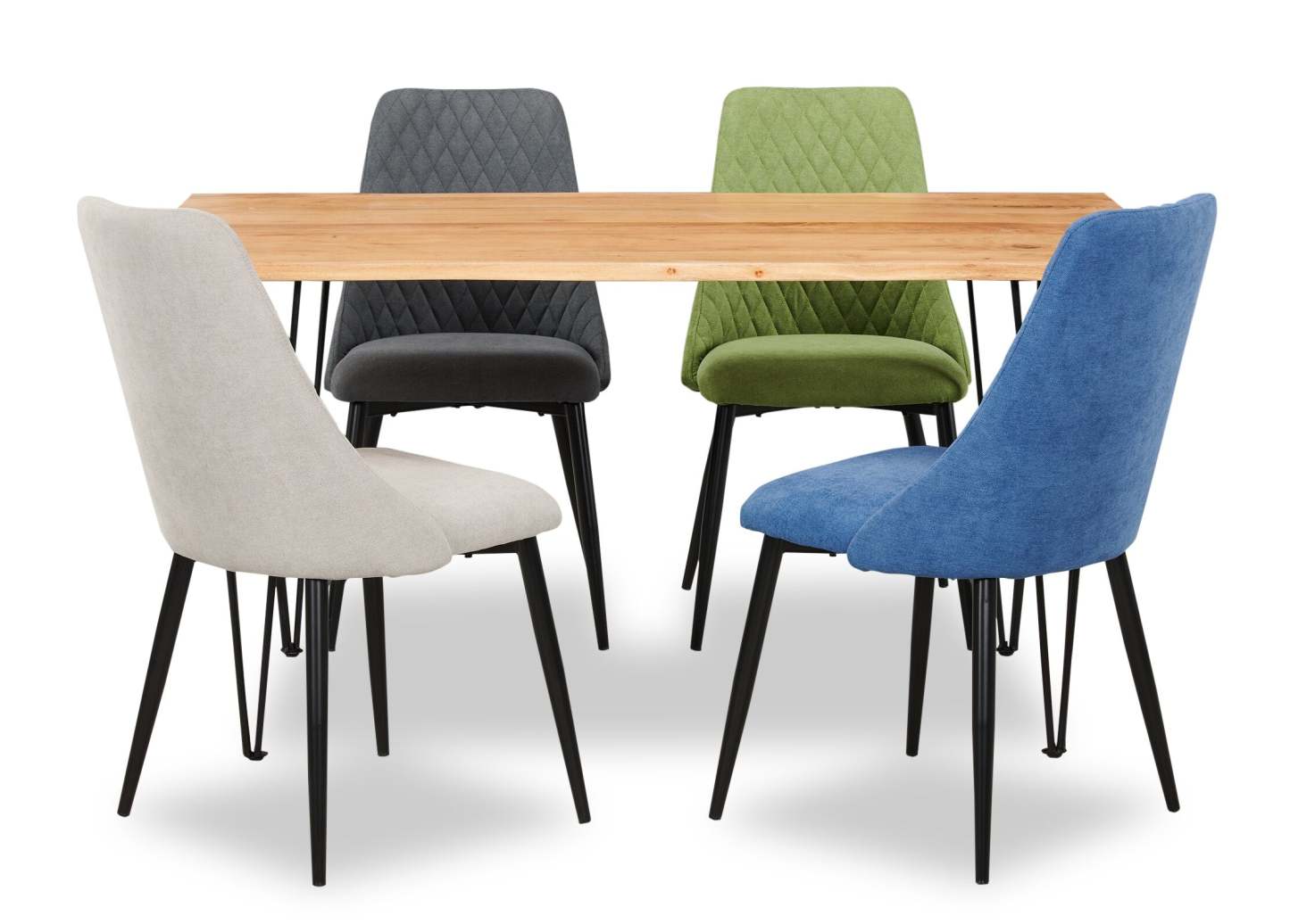 Table de salle à manger Miya avec Live Edge, bois d'acacia, métal, 60 W - Naturel | Table de salle à manger Miya de 60 po (L) en acacia et métal avec bordures Live Edge - naturel