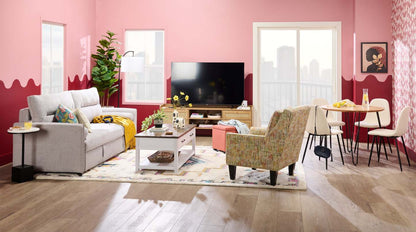 Table à manger Miya, bois d'acacia, métal, 36 W ronde - Naturel | Table de salle à manger ronde Miya de 36 po (L) en acacia et métal - naturel